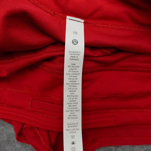 New Lululemon Speed Up LR Low Rise Shorts 2.5” Lined DKRD Dark Red Size 10 - Picture 8 of 10